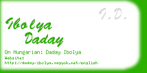 ibolya daday business card